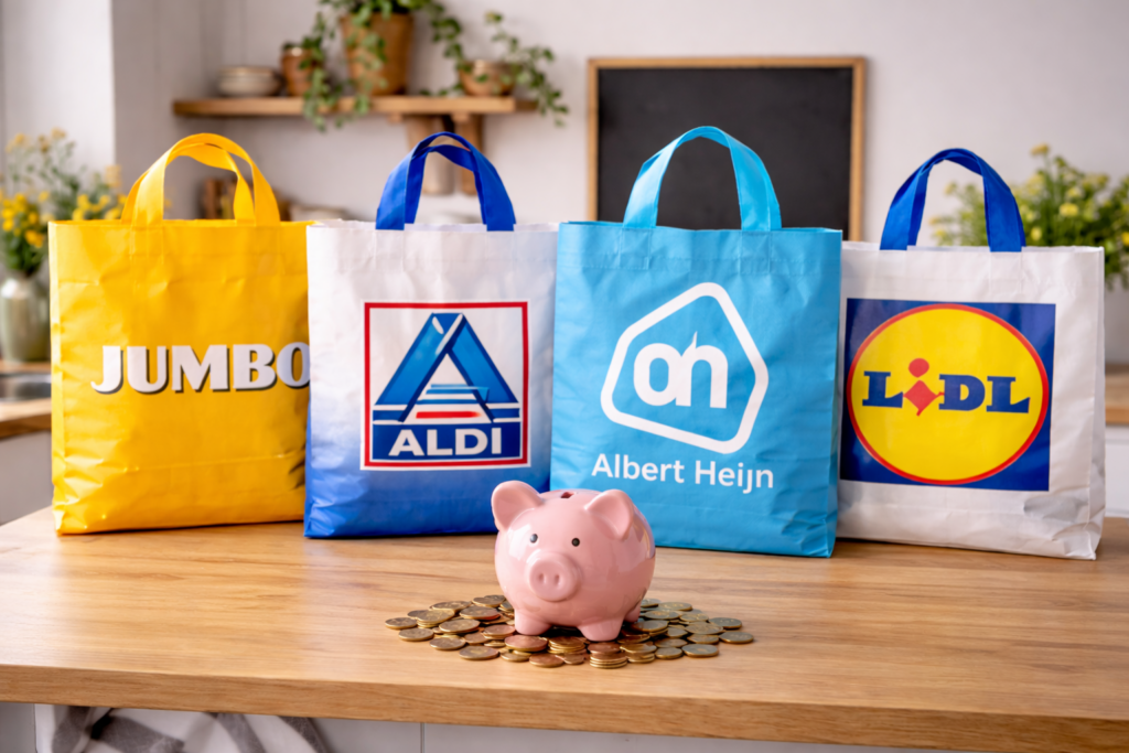 boodschappen groot gezin budget besparen euro munten
